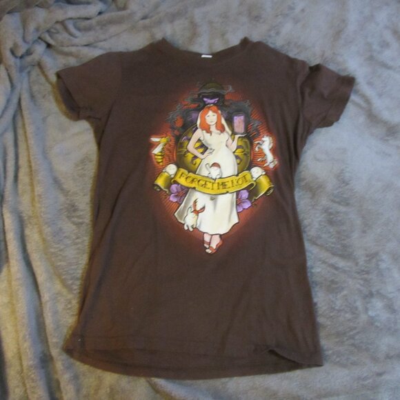 Doctor Who tribute forget me not brown t-shirt size MEDIUM (CL25) - Picture 1 of 7